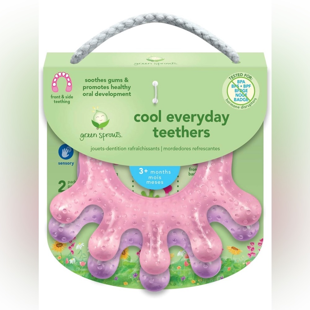Green Sprout - Baby cooling teethers - 3months and up - set of 2